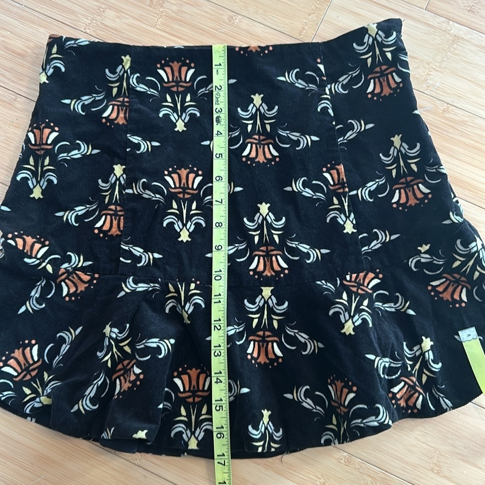 Free People Roll With Us Corduroy Ruffle Mini Skirt size 10 - Picture 7 of 7